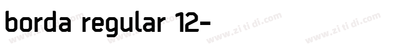 borda regular 12字体转换
